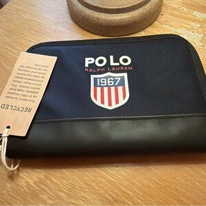 Polo by Ralph Lauren Black and Navy Unisex  Long Wallet
